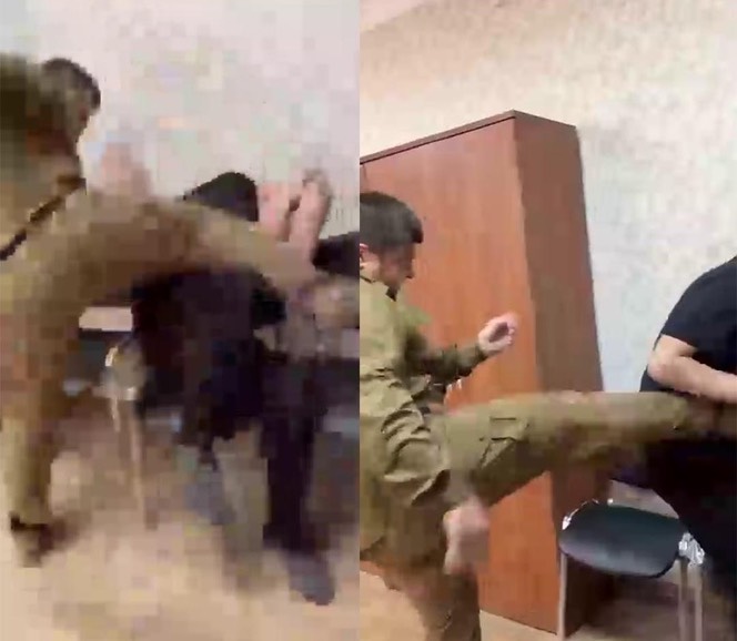 Kadırov, oğlunun Kuran yakan kişiyi dövdüğü görüntüyü paylaştı 